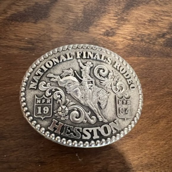 National Finals Rodeo NFR 1984 Hesston Commemorative Belt Buckle Second Edition - Picture 1 of 5